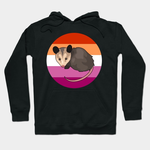 Pride Possum (Lesbian) Hoodie by Ashley Warner